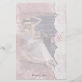 Papelaria Mulher em Dock Faux Lace