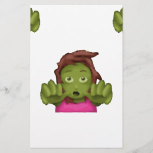 Papelaria mulher zombie emoji