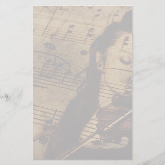 Papelaria Música artística do violino (Frente)