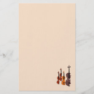 Papelaria Música de violino abstrato moderna