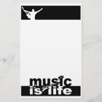 Música é o papel de carta da vida, personalizar