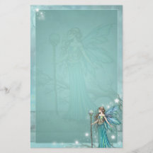 Mystical Fairy Fantasy Art Teal