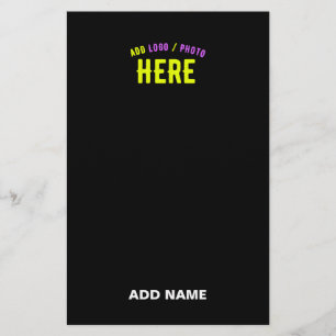 PAPELARIA NA MODA MODERNO PERSONALIZÁVEL NEGRO VERIFICADO CO