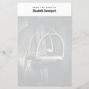 Papelaria Na moda Silver Stirrups em Inglês Riding Saddle