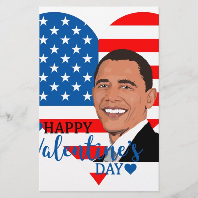 Papelaria namorados de barack obama (Frente)
