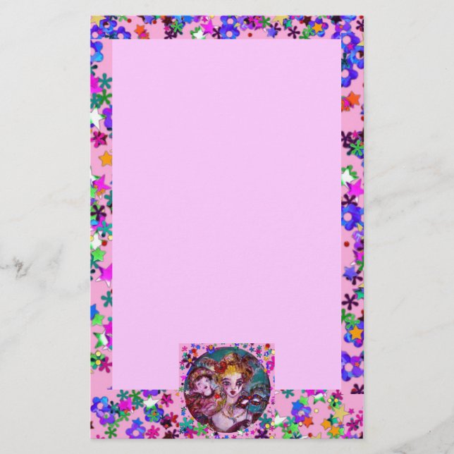 PAPELARIA NAMORADOS VENETIANO MASCARADA MÁSCARAS MÁSCARA CON (Frente)