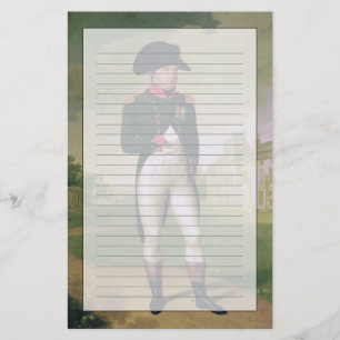 Papelaria Napoleon mim na frente do castelo de Malmaison