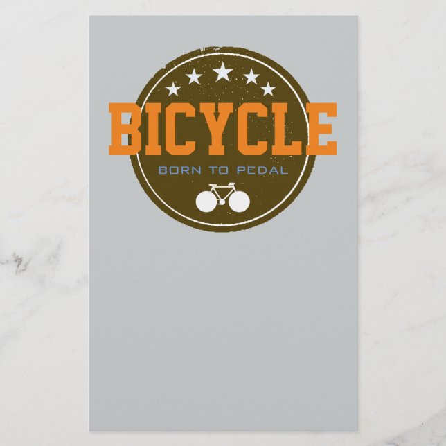 Papelaria nascer a pedal com tema de bicicleta (Frente)
