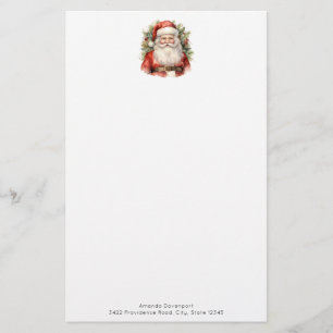 Papelaria Natais vintages que Santa Claus sorri