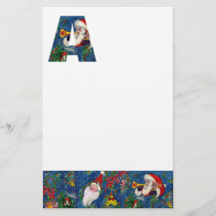 PAPELARIA NATAL A CARTA/MONOGRAMA DE BUGLER SANTA CLAUS