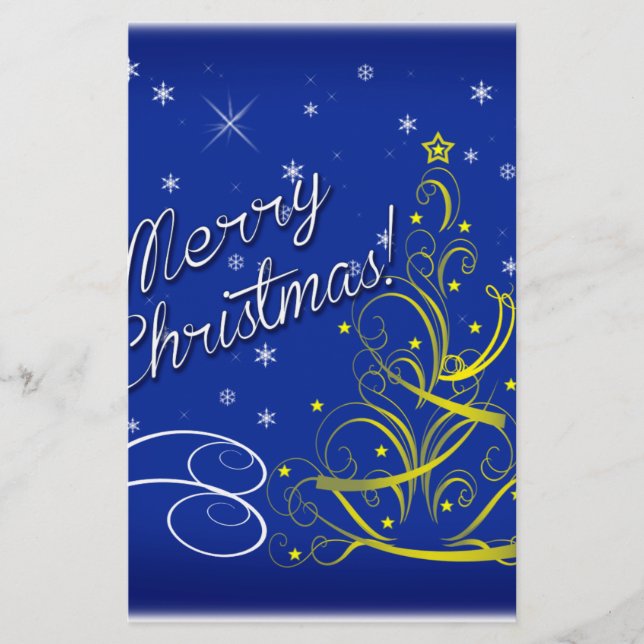 Papelaria Natal azul (Frente)