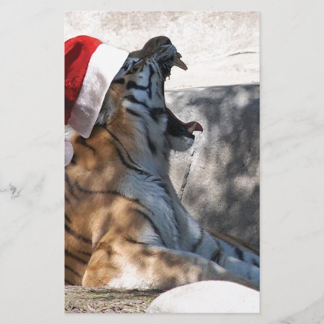 Papelaria Natal Bengal Tiger (Frente)