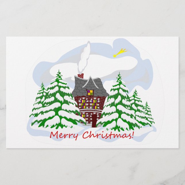 Papelaria Natal chegando à casa da família (Frente)