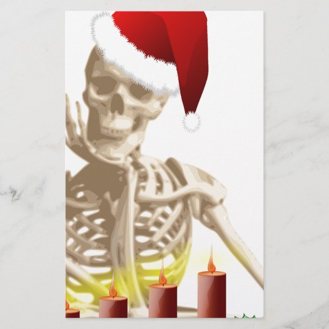 Papelaria natal crânio (Frente)