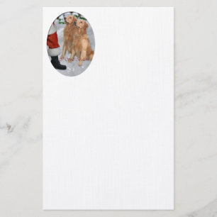 Papelaria Natal do golden retriever
