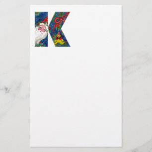 PAPELARIA NATAL K CARTA/SANTA CLAUS COM BORRACHA VERMELHA
