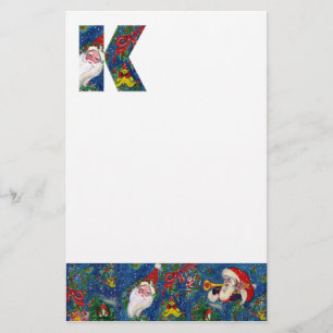 PAPELARIA NATAL K CARTA/SANTA CLAUS COM BORRACHA VERMELHA