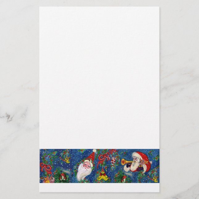 PAPELARIA NATAL MUSICAL NOITE, PAPAIS NOEIS COM BRINQUEDOS A (Frente)