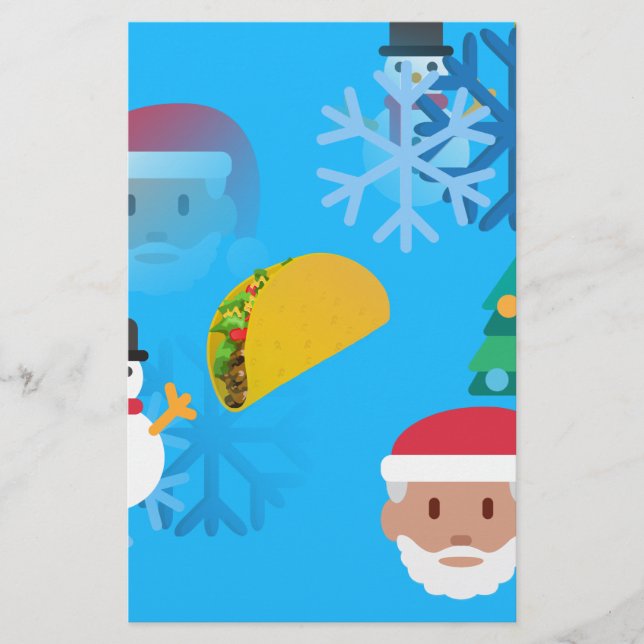 Papelaria natal taco emoji (Frente)