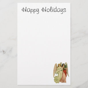 Papelaria Natal vintage, anjo antigo do Victorian cortado