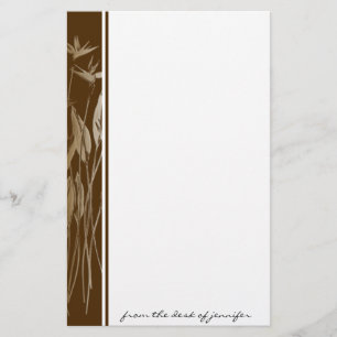 Papelaria Naturalmente bonito: Beira de Brown com flor de