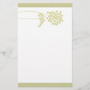 Papelaria Natureza da Design da ventoinha do Ouro Elegante