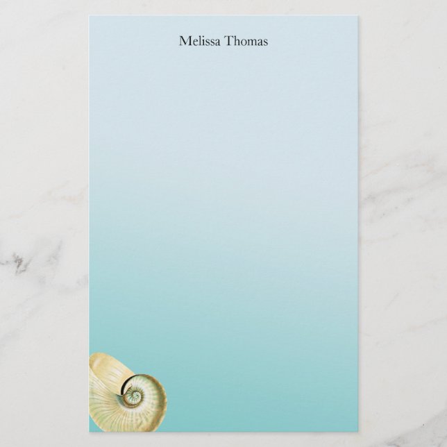 Papelaria Nautilus shell (Frente)