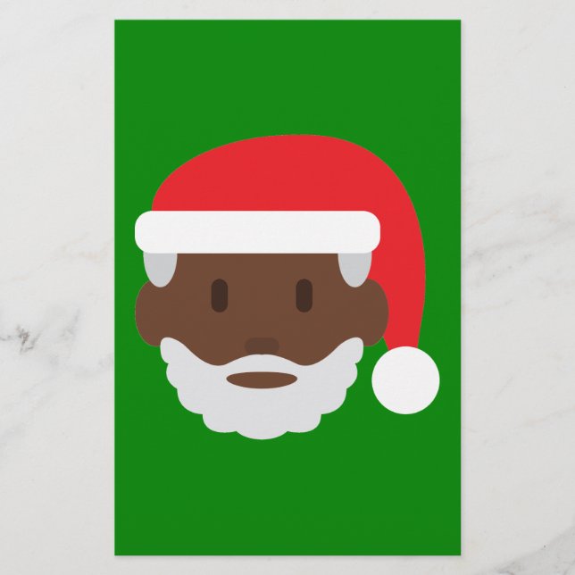 Papelaria negro santa claus emoji (Frente)