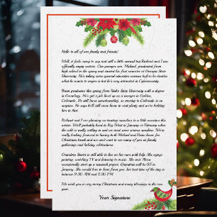 Papelaria Newsletter da família natalícia Poinsettia Seu T