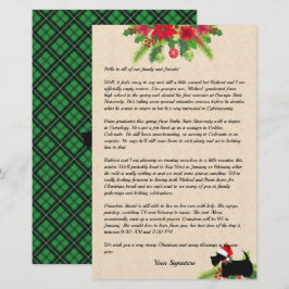 Papelaria Newsletter da família Scottie Christmas da Xadrez