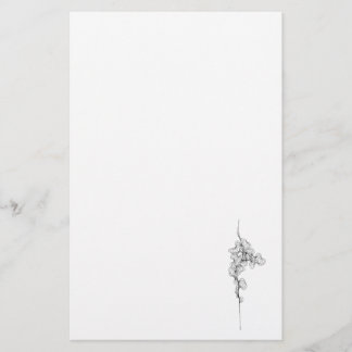 Papelaria No. 3 curva em um papel de carta