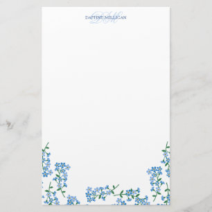 Papelaria Noções de Esquecimento Azul - Adicionar Monograma 