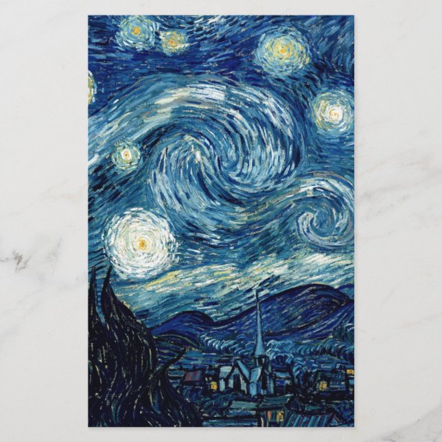 Papelaria Noite estrelado por Vincent van Gogh (Frente)