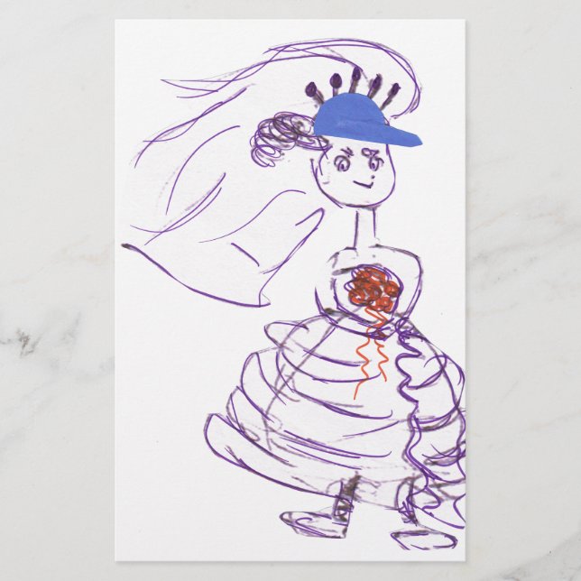 Papelaria Noiva do ventilador do beisebol (Frente)