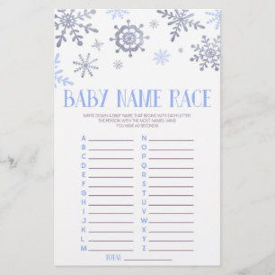Papelaria Nome Azul Floco de Neve Nome Race Atividade do Chá
