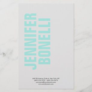 Papelaria Nome azul moderno e minimalista profissional