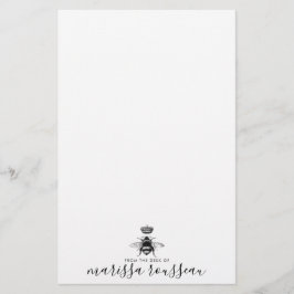 Papelaria Nome de Script Manuscrito do Logotipo da Rainha Be