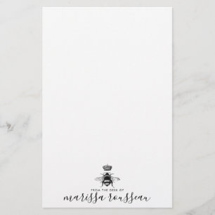 Papelaria Nome de Script Manuscrito do Logotipo da Rainha Be
