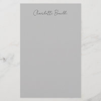 Nome de Script Manuscrito Minimalista Cinza