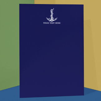 Papelaria Nome do Barco de Âncora Náutica Vintage