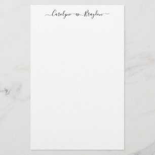 Papelaria Nome do Casal de Coração do Script Chic - Casado R