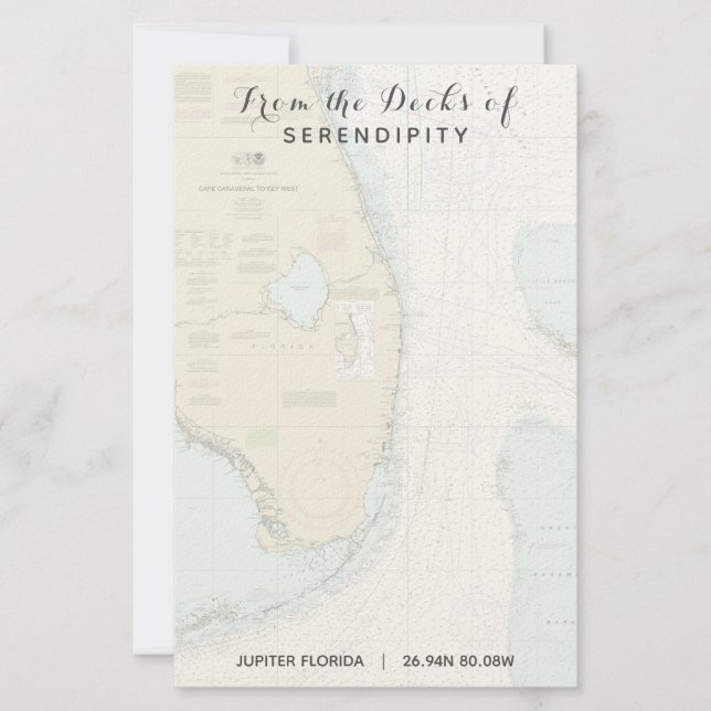 Papelaria Nome do seu barco a partir dos pavimentos náuticos (Frente)