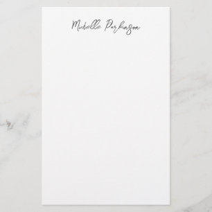 Papelaria Nome Minimalista Moderno Caligrafia Personalizada