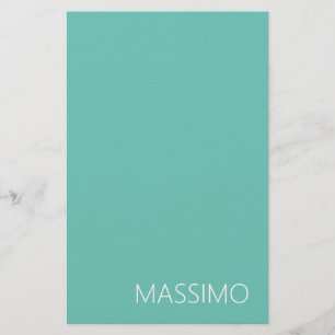 Papelaria Nome moderno minimalista chique em azul claro tend