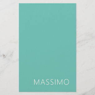 Papelaria Nome moderno minimalista chique em azul claro tend