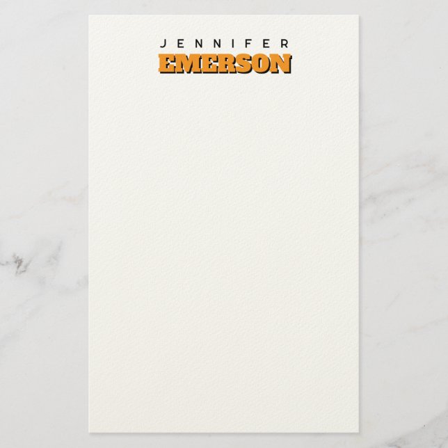 Papelaria Nome moderno minimalista profissional simples (Frente)