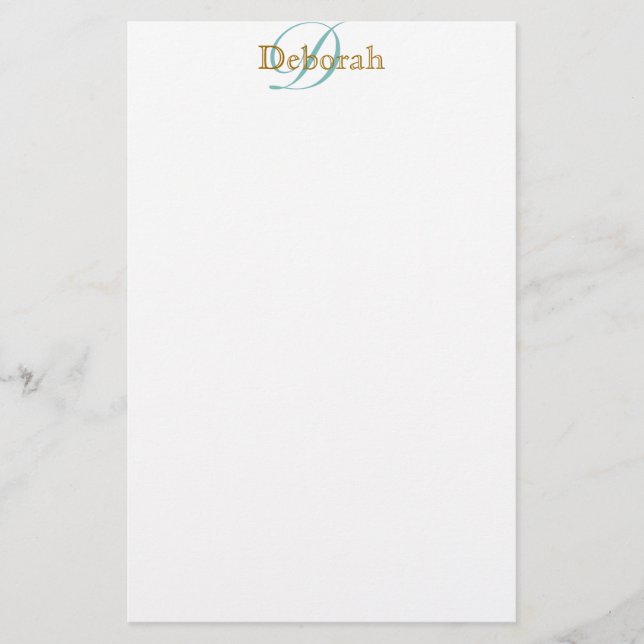 Papelaria nome personalizado ~ monograma (Frente)