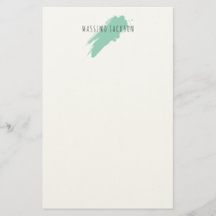 Papelaria Nome Próprio Decorativo Chic Simples Azul Branco