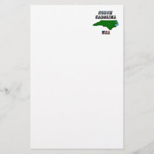 Papelaria North Carolina Map and Text