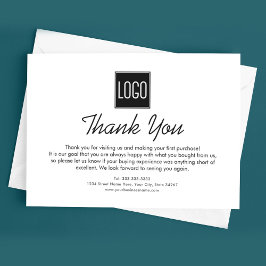 Papelaria Nota de Agradecimento | Logotipo Personalizado